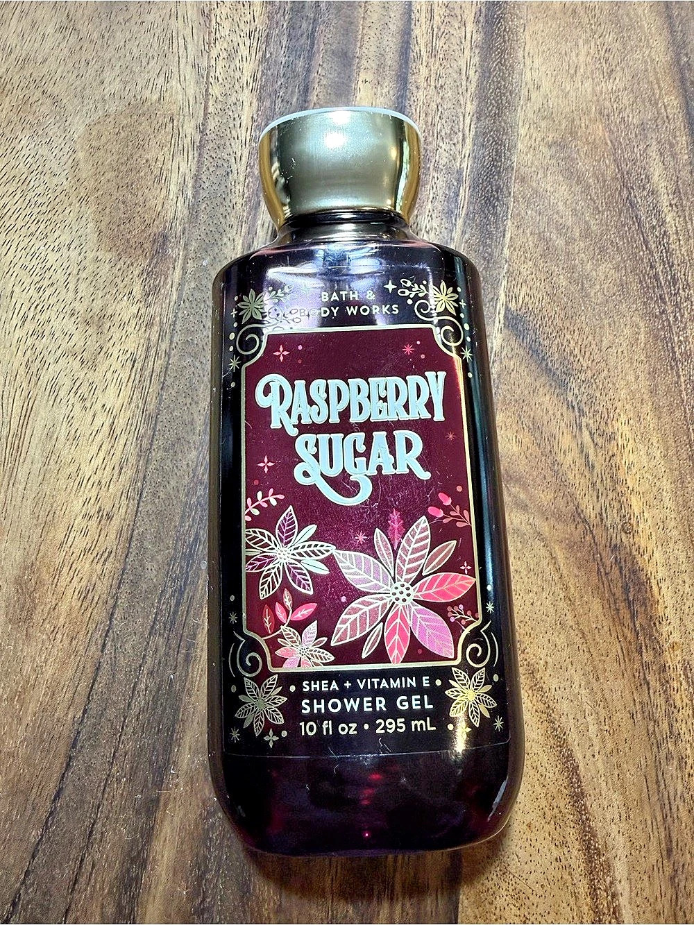 Bath & Body Works Raspberry Sugar Shower Gel Red & Black